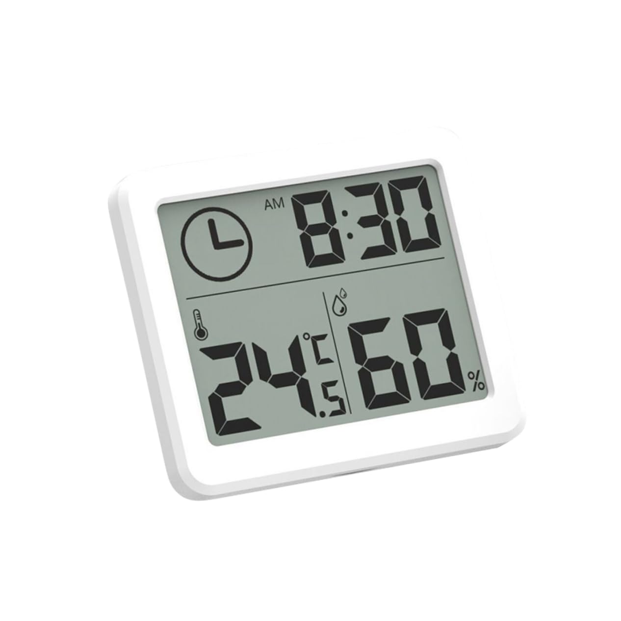 Toddmomy Lot De 3 Thermomètres Hygromètres Numériques Compacts Et Légers Pour La Maison La Le Bureau Affichage De L'heure 2 Pièces X 3