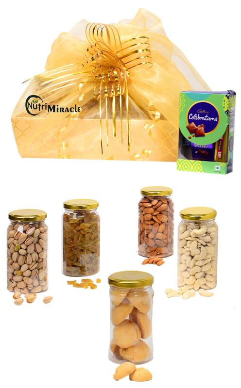 Image of NUTRI MIRACLE Diwali Assorted Dry Fruits Gift Hamper | Corporate Gift Pack for Employees