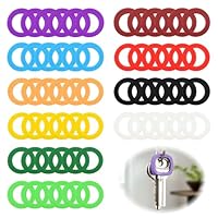 60PCS Silikon Schlüsselkappen, 10 Farben runde Flexible Schlüsselabdeckungen Ø 2,2 cm, farbige Silikon-Schlüsselkennzeichnung zur einfachen Identifizierung und Organisation von Schlüsseln
