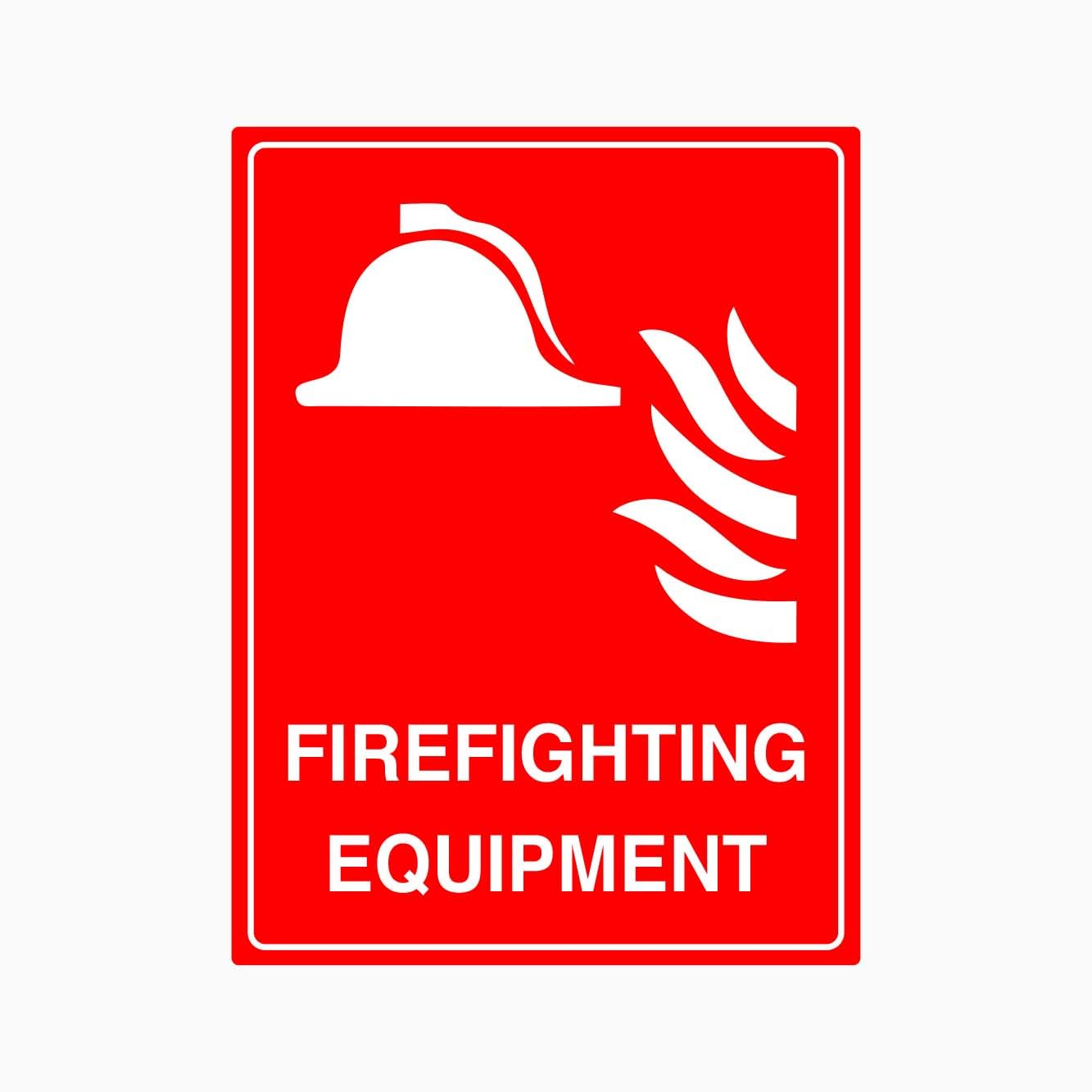 FIRE FIGHTING EQUIPMENT Sign Metal Tin Sign 8 x 12 inch for Industrial & Commercial Series