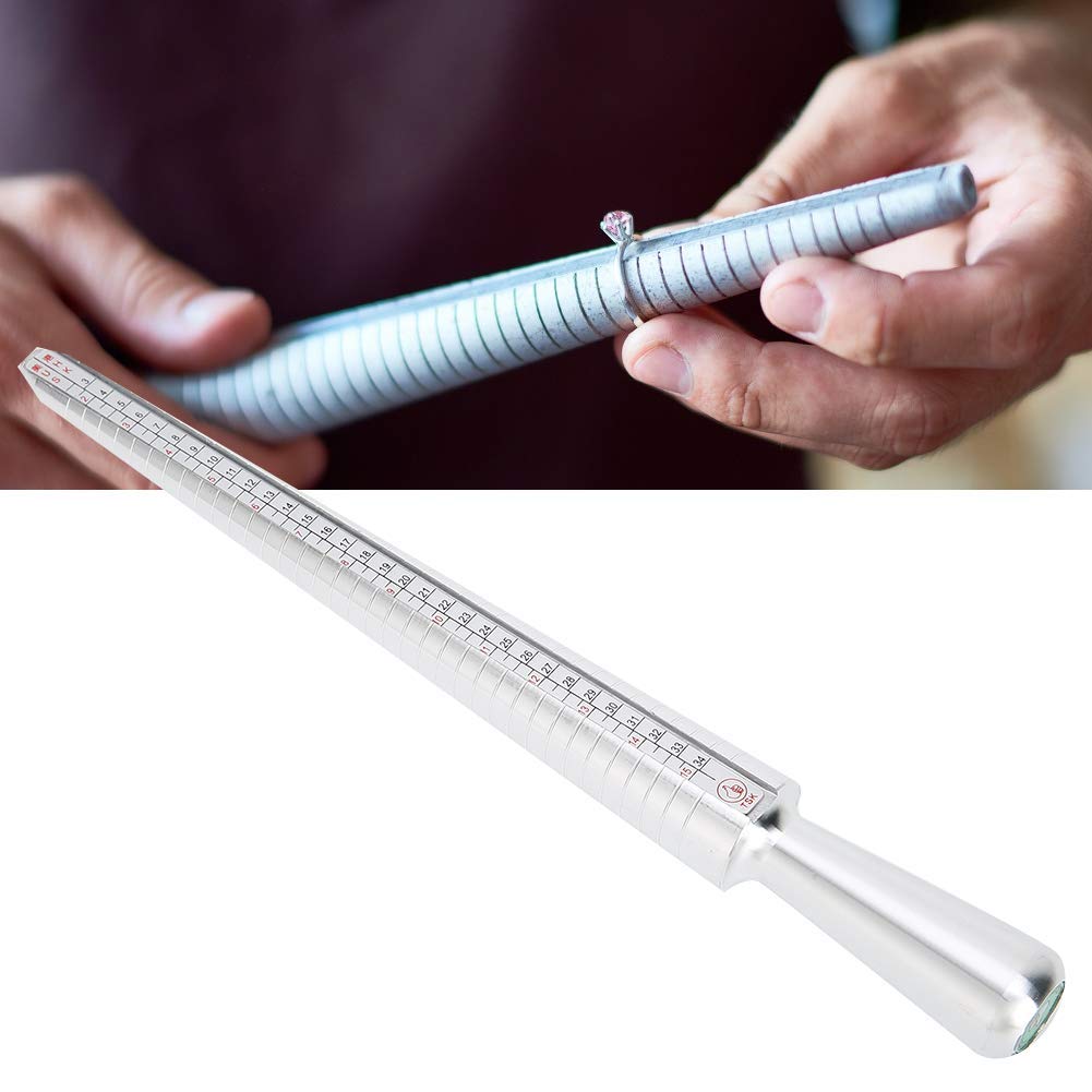 Set 11 Pezzi Per Misure E Lucidatura Anelli - Mandrino Misuratore, Stick Dimensioni, Panno Lucidante, Martello - 10