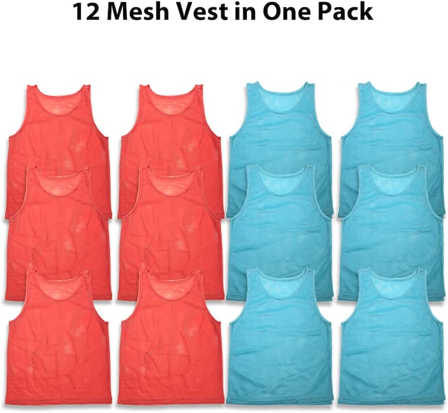 12 pc Set Team Pinnies Vest with Mest Backbag
