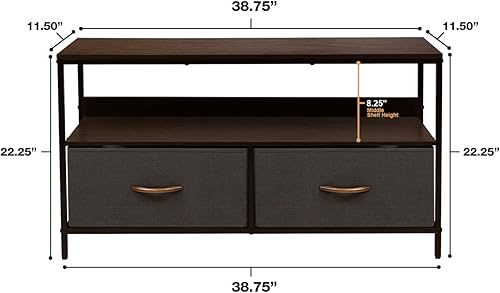 Miniatura 3 de Sorbus Mueble para TV con 2 cajones, baúl elevador de televisión con almacenamiento, muebles de dormitorio, sala de estar, armario y dormitorio