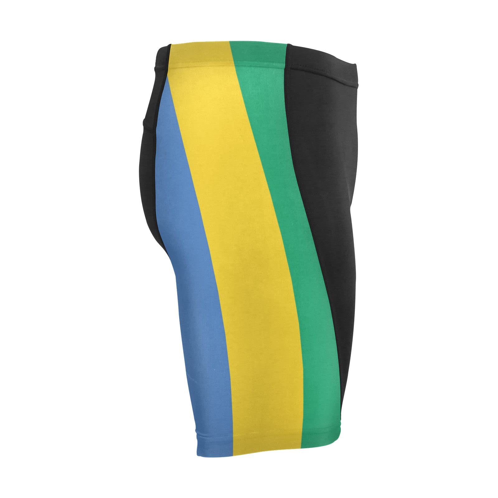 Gabon Flag Men's Bike Shorts Padded Cycling Bicycle Biking Shorts Tight Multicolor
