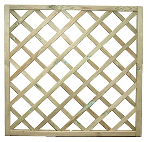 Inferramenta Koem Panneau grillagé modulaire carré 90 x 90 cm en bois de pin imprégné en Autoclave