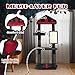 Shyneer Gothic Cat Tree,Gothic Cat Tree with Coffin Bed49in Black Cat Tower with Throne Goth Bed, Coffin-Shaped Perch, Durable Sisal Scratching Posts, Goth Cat Tree for Majestic Rest