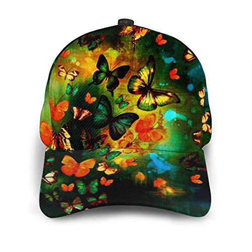 Baseball Cap Colorful Butterfly Painting Print Dad Caps Circular Top Classic Fashion Casual Adjustable Sport For Women Hats #TOP2