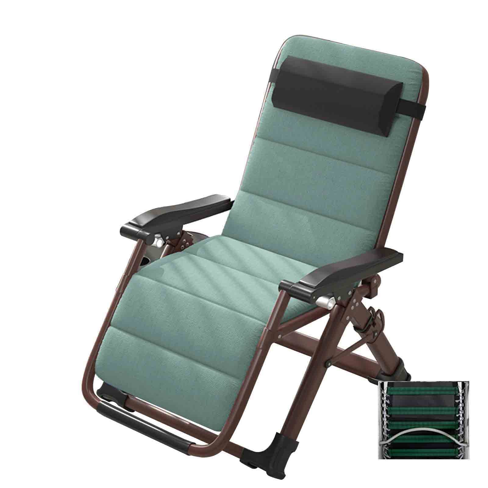 Lettini Prendisole reclinabili per Esterni, Sedia a gravità Zero in Lega di Alluminio, Sedia a Sdraio Regolabile per Patio, Giardino, Spiaggia, con Tappetino in Cotone Rimovibile (Colore: ve