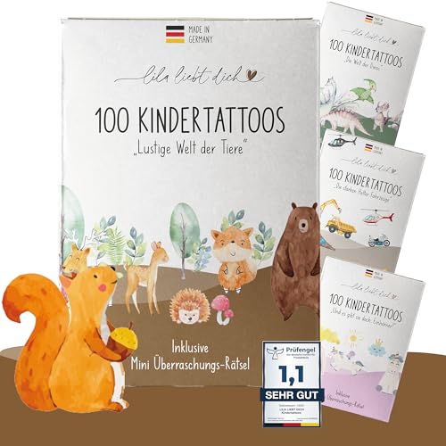 lila liebt dich® 100 angesagte Kindertattoos mit Tieren – hautfreundlich...