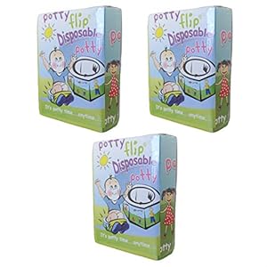 Potty Flip Disposable Potty – 3 Pack – Portable Potty-Training Potty – Disposable Travel Potty – Toddler Potty Training…