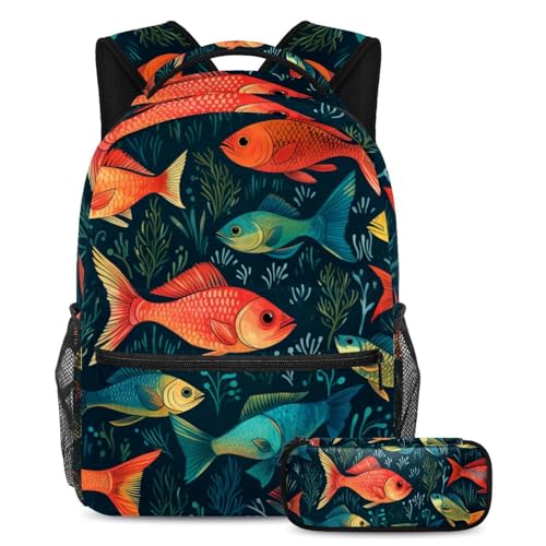Sac à dos poisson coloré parfait pour accompagner les enfants à l'école et en voyage