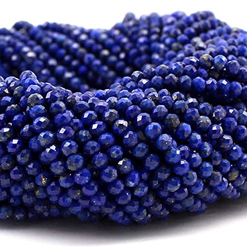 Lapis-lazuli 3.5 mm facetté pour assembler des bijoux bohèmes et colliers d'été élégants