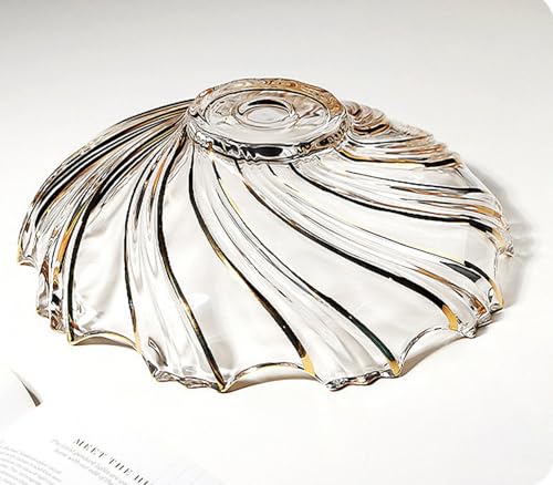 Cuenco de torbellino dorado para centro de mesa de salón comedor sofisticado de 32 cm 6