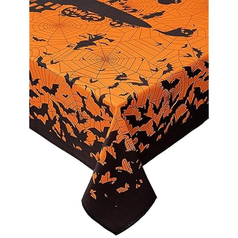 YiHomer Halloween Silhouettes Tabletop for Halloween Decorations, Dinner Parties and Scary Movie Nights, Horror Night, Tablecloth, 52 x 52 Square Cover