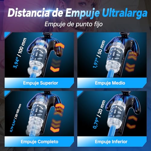 Masturbador con botones de control laterales y cinco funciones 5