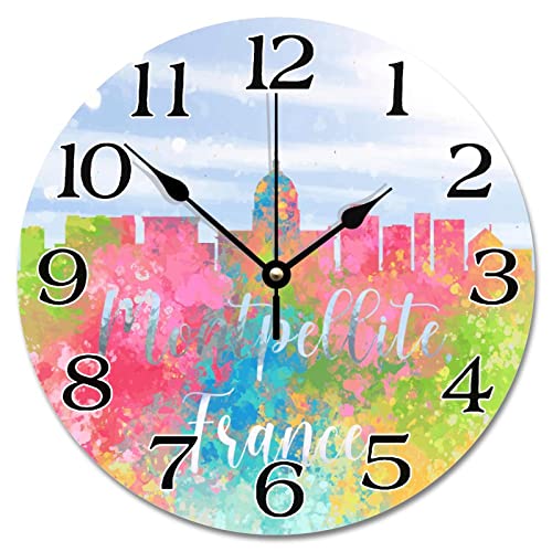 Horloge murale en bois de 30,5 cm au design épuré et durable - 2