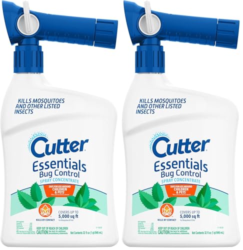 Cutter Essentials Bug Control Spray Concentrate, Kills Mosquitoes by Contact for Insects (Pack of 2)
