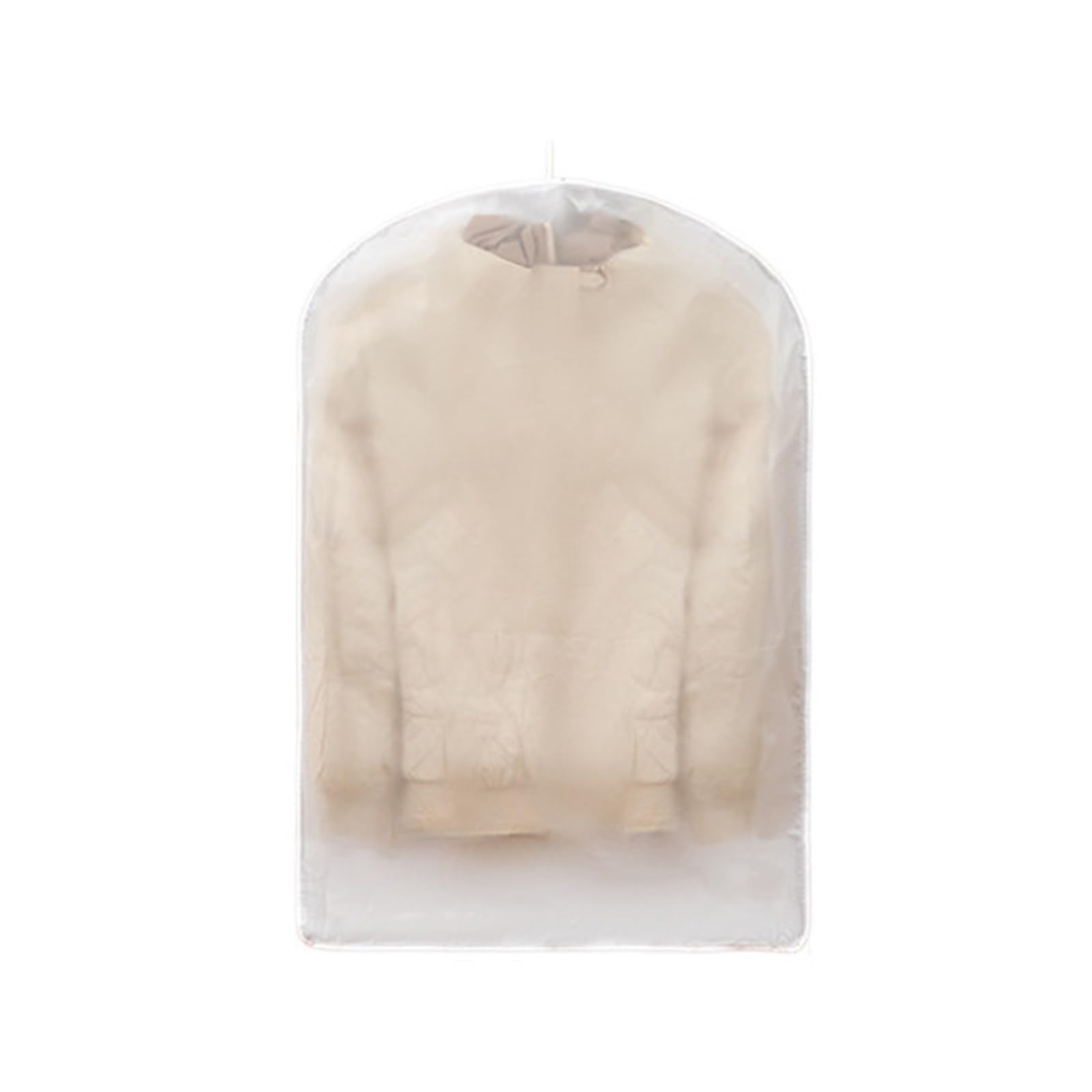 Garment Bag Compressible Translucent PEVA Clothes Cover for Hanging with Side Zippers for Coats Jackets Pants