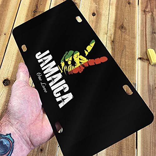 Kiuloam Jamaica Graphic Design 12X6 Inch License Plate Cover,Aluminum Novelty License Plates,Decorative Car Front License Plate Vanity Tag For Women Girls #TOP4