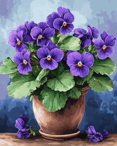 Point de croix fleurs d'orchidée pour décorer votre salon Walluminati