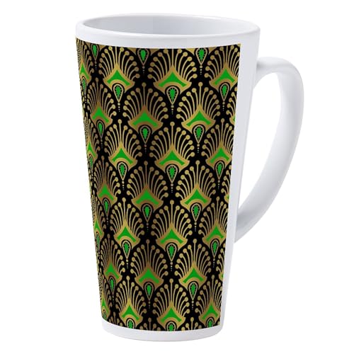 Taza Latte de Cerámica 17 oz con Diseño Art Deco miniatura 2