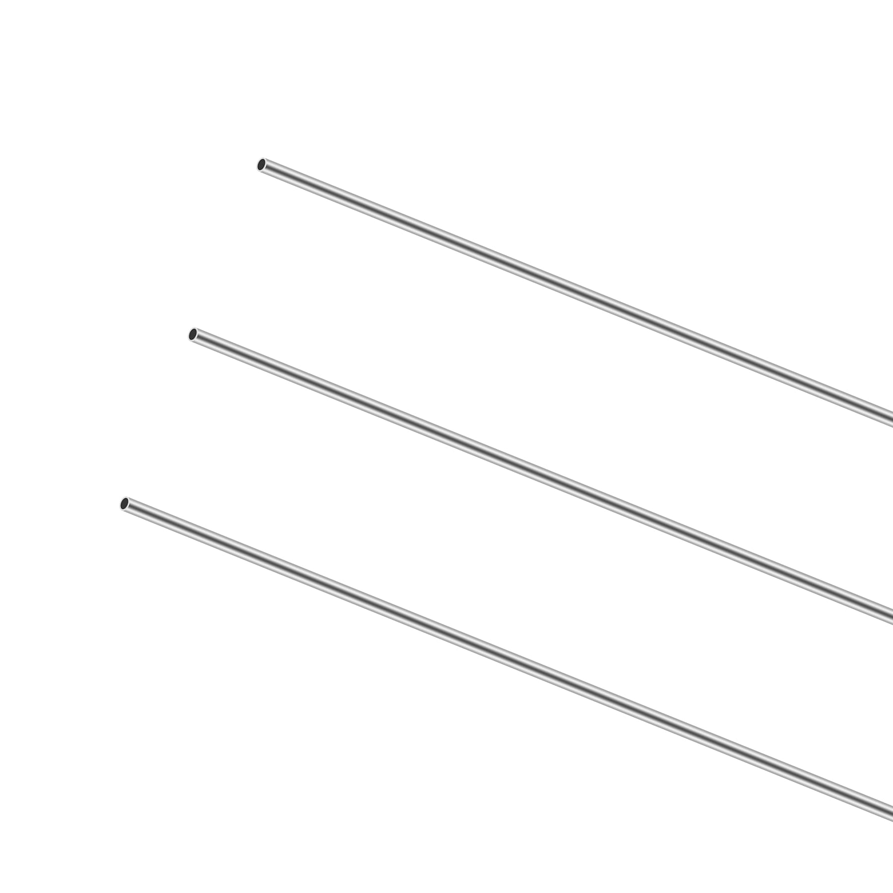 Imeistek 304 Stainless Steel Round Tubes, 4Mm Od × 0.4Mm Wall Thickness 300Mm Length Seamless Stainless Steel Tube For Industry Machinery, Diy Crafts (3Pcs)