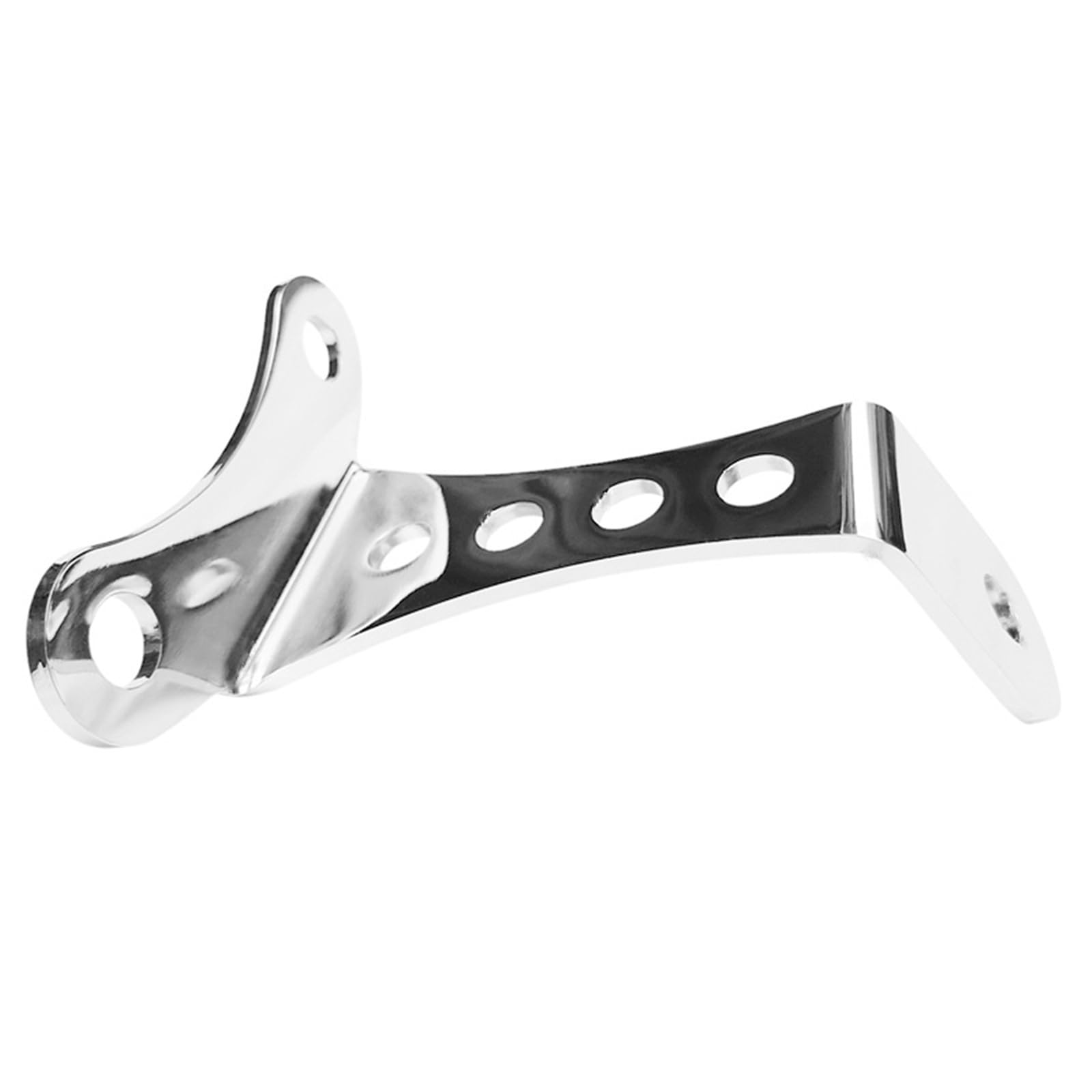 Headlight Bracket Mount Fit for Harley Sportster Big Twin for Triumph Universal 3.5" Powdercoated Gloss Black & Chrome Headlight Mount(Chrome)