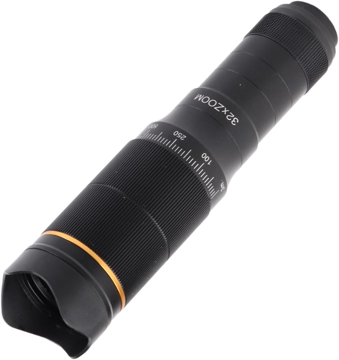 Phone Camera Lens 32X Zoom Portable Clip On Double Adjustment HD Telescope Lens for Photo Video Events