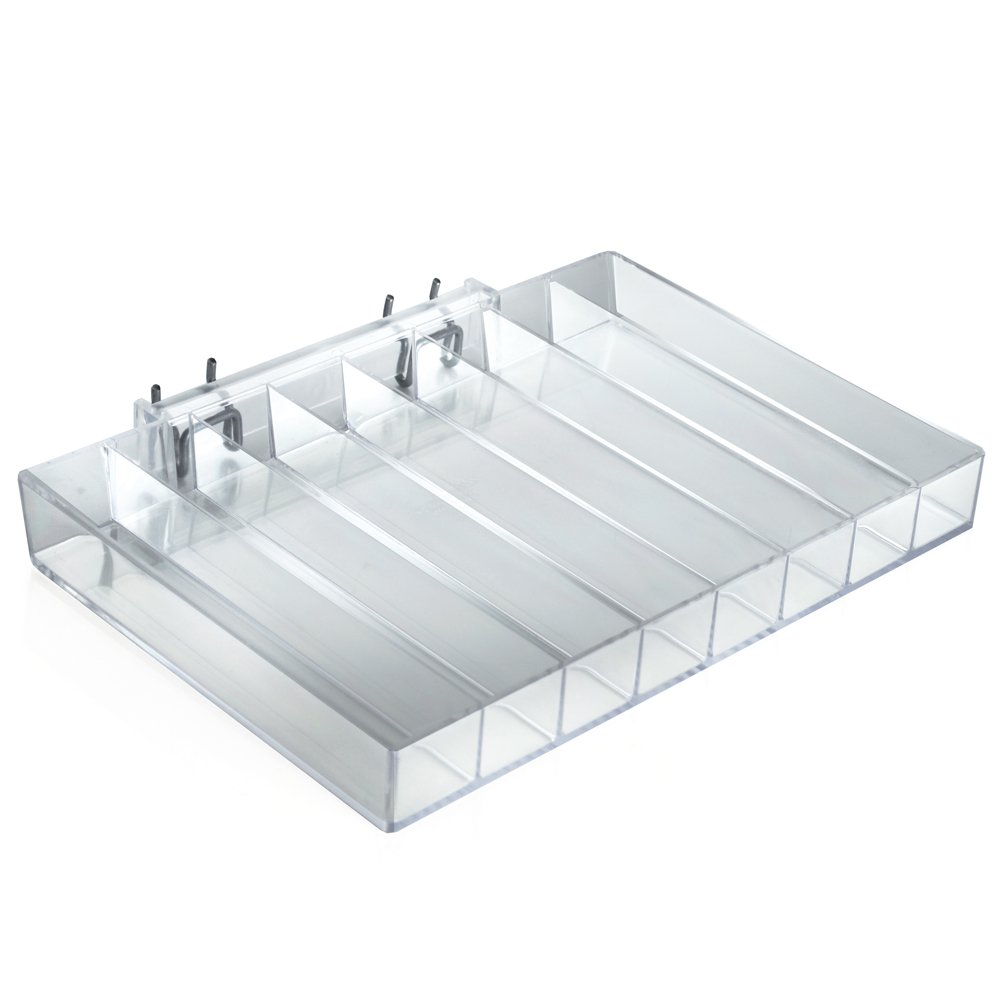 Azar Displays 225568 12.25" W x 8" D x 1.25" H 8-Compartment Tray (2 Pack)