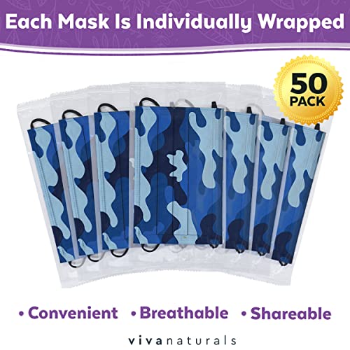 image for Viva Naturals Non-Medical Adult Face Mask (50 Individually Wrapped Mas
