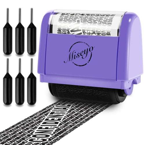 Tampon encreur rouleau Miseyo violet protection identité haute opacité