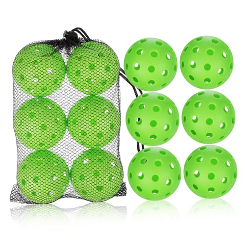 Abaodam 12 Pcs Sports Balls Lightweight Hollow Plastic Baseballs Golf Practice Balls for Training Durable Material for Use Mesh Bag Packaging