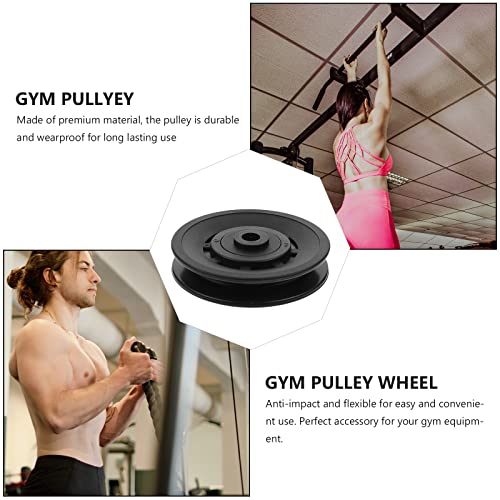 Garneck Universal Bearing Pulley Wheel Wearproof Abration Pulley Cover for Gym Equipment Parts Replacement Sport Fitness Accessories 90mm