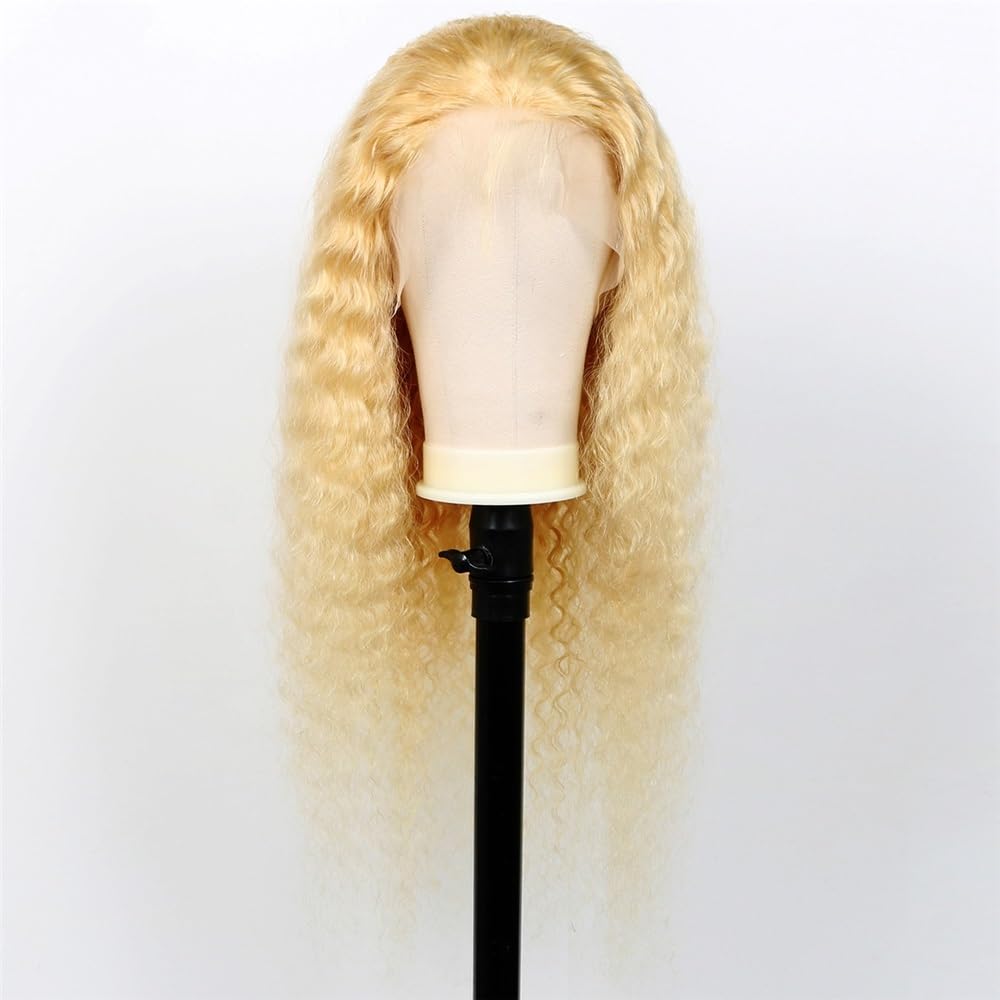 Haaraufsätze Peluca de Cabello Humano 13x4 con Encaje Frontal, Onda Profunda, n.° 613, prearrancada(18inches)