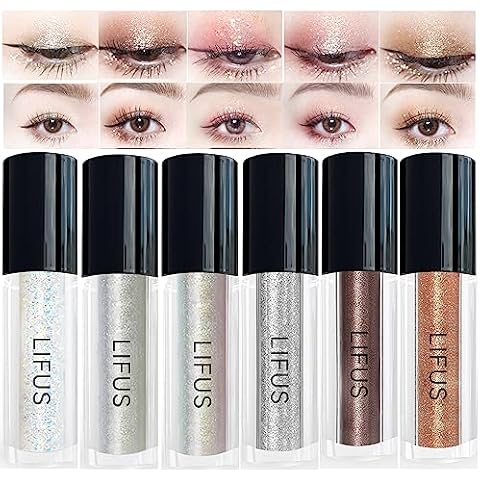 LIFUS Liquid Eyeshadow, Korean Eye Glitter Makeup - Long Lasting, Highly Pigmented, Quick-Drying, 1.0 Fl Oz, C1 Cover