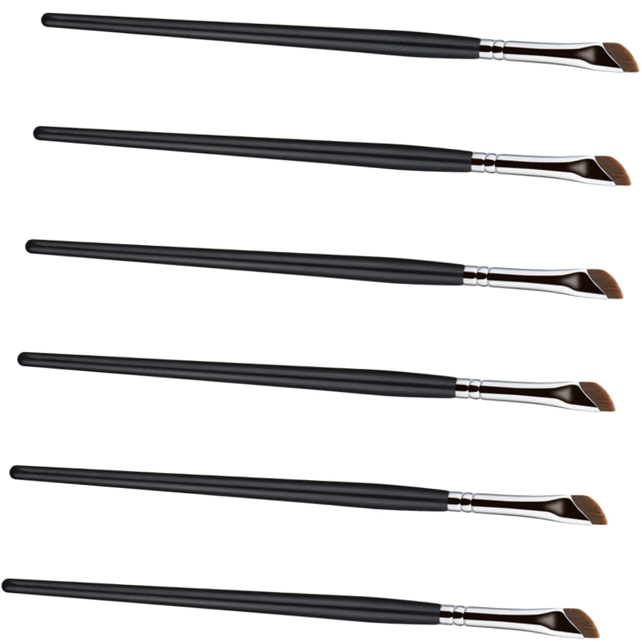 minkissy 30pezzi Pennelli Per Trucco Occhi Spazzole Angolate Per Ombretto Eyeliner e Con Manico Ergonomico Per Applicazione Facile e Comfort