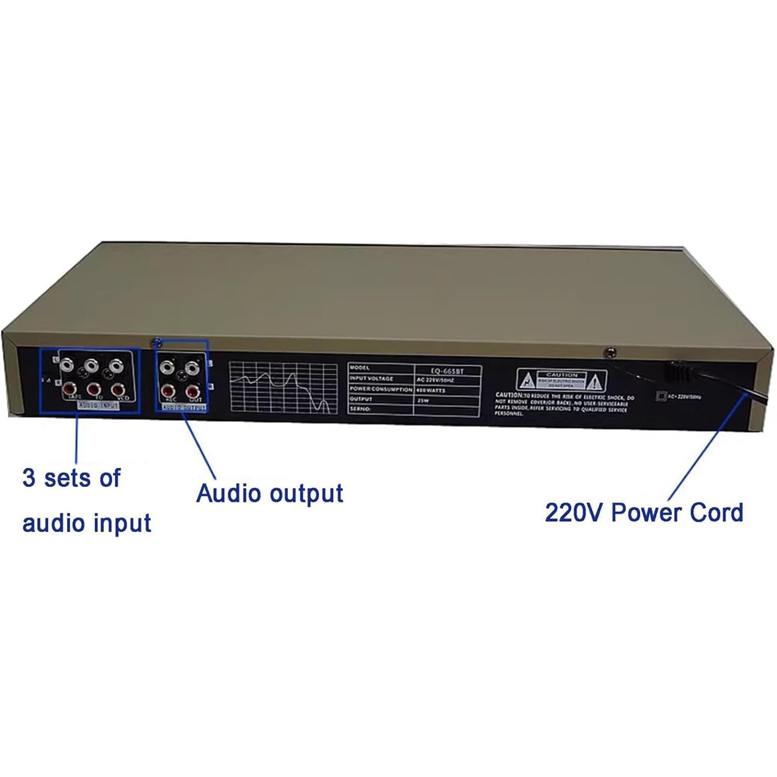 Ecualizador De Audio HiFi De 20 Bandas, Ecualizador Profesional con Efectos Gráficos Digitales, con USB Y Control Remoto Integrados, Pantalla LED De Espectro, para Estudio De Grabación.