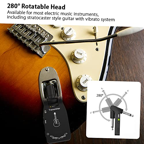 Wireless Guitar Transmitter Receiver Wireless Guitar System 2.4G Rechargeable 6 Channels Audio Receiver for Electric Guitar Bass Electric Guitar Accessories miniatura 4