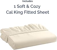 Vista 470 de King Fitted Bed Sheet - Bottom Single Fitted Sheet Only - Ultra-Soft Hotel Luxury Bedding w/ 8-16 Inch Deep Pockets - Breathable, Cooling & Wrinkle