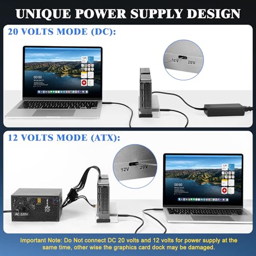Image of Min eGPU Enclosure with Inter JHL7540 Compatible with Thunderbolt 3 /4 /USB4 and NVIDIA /AMD /PCIe,External GPU Dock Station with Mini DP1.4,Support PD 100W Charging,Daisy Chain and DC /ATX /SFX
