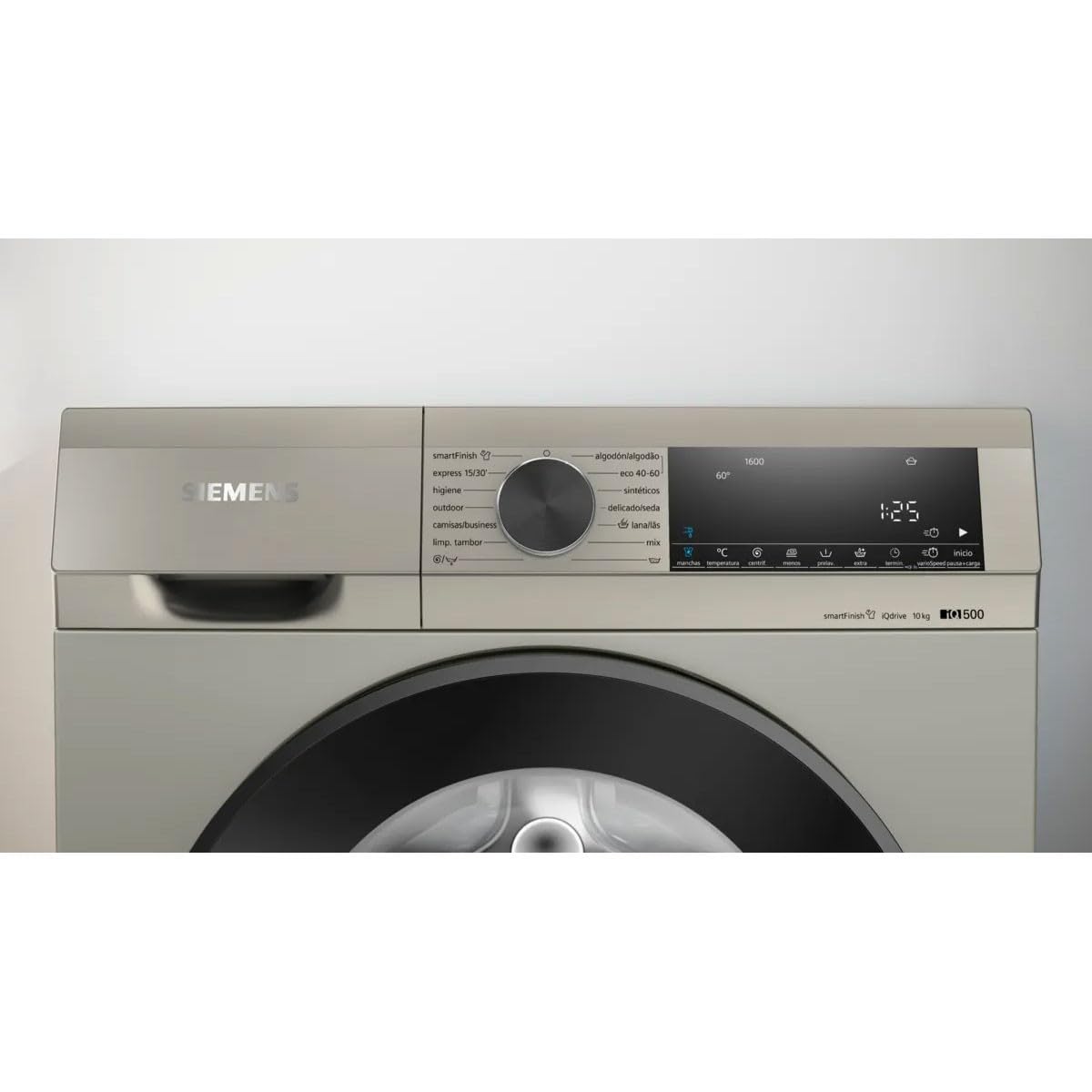 SIEMENS Lavadora WG56G2ZXES 10kg 1600RPM Acero Inoxidable