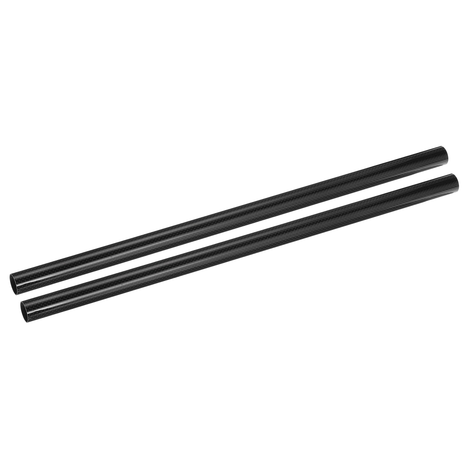 QUARKZMAN 2Pcs Tubes en Fibre de Carbone 20 x 22 x 400mm Tissage Uni Surface Brillante Tige Enroulée en Carbone 3K pour Avion Rc Quadcopter Multicopter
