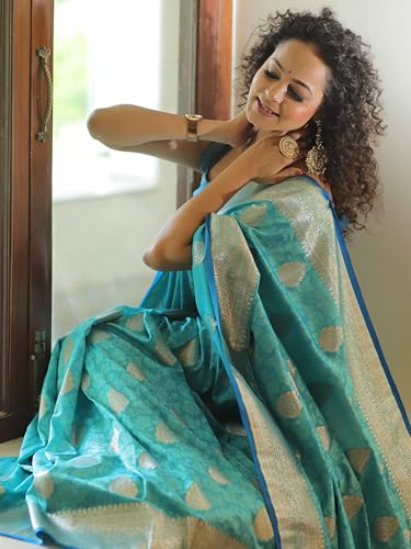 Image of Sugathari Women's Banarasi Saree Pure Kanjivaram Silk Saree Soft new ladies 2025 Design Wear Pattu Sarees Sadi Party Sari collections With Blouse Piece (San Pari-224)