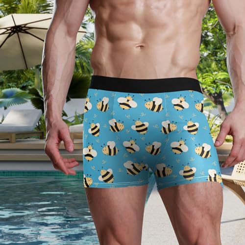 visesunny Men's Boxer Briefs Underpants Soft Breathable Cute Underwear with Stretch Waistband Rayon2