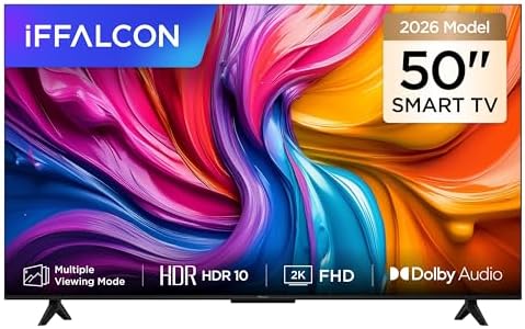 iFFALCON 50S55A 50 İnç QLED Smart TV FHD HDR 10 Gaming Google TV, Dolby Audio, Oyun Modu, İnce Tasarımlı Çoklu Göz Koruma (2026 Model) - Görsel 1
