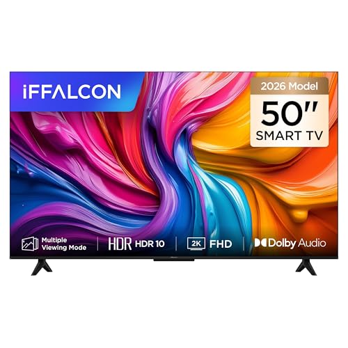 iFFALCON 50S55A 50 İnç QLED Smart TV FHD HDR 10 Gaming Google TV, Dolby Audio, Oyun Modu, İnce Tasarımlı Çoklu Göz Koruma (2026 Model)