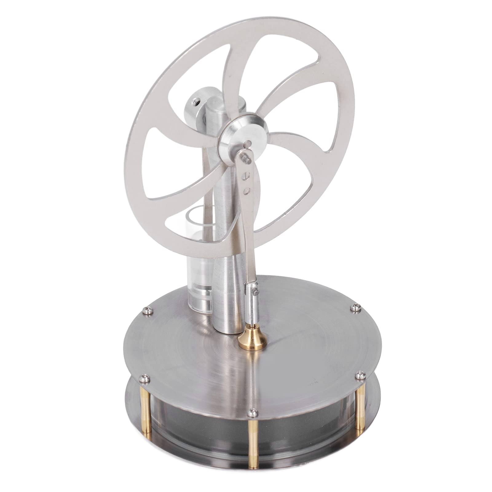 Yosoo Health Gear Stirlingmotor-Modell, Physikalisches Motormodell aus Edelstahl, 8,8 X 14,5 cm, Wiederholt Zerlegt, Visuelle Mechanische Demonstration, Lernspielzeug für über Jahre