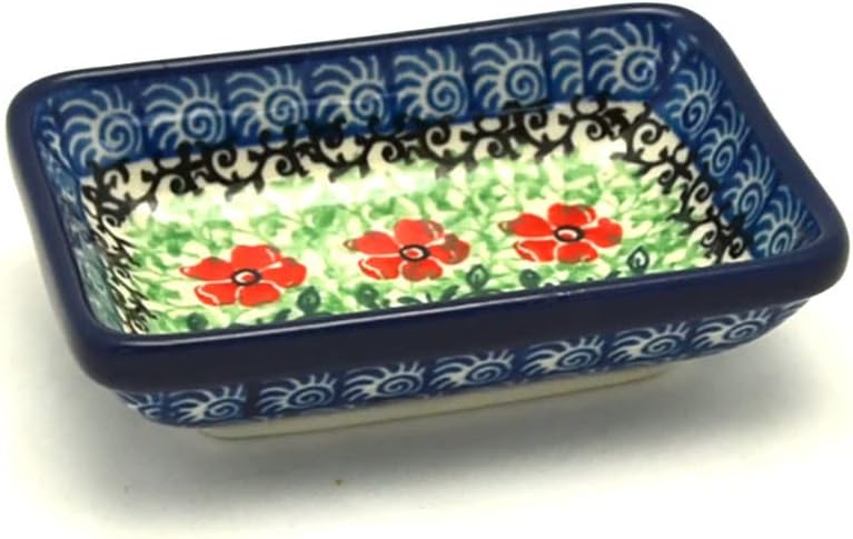 Polish Pottery Dish - Rectangular Food Prep - Maraschino