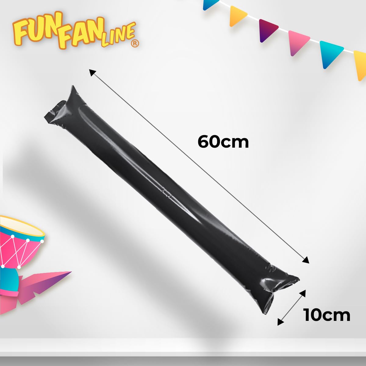 Pack 25 Pares Aplaudidores Hinchables Reutilizables para Animación Deportiva. Bastones Inflables Thunder Sticks para Estadios de Fútbol, Baloncesto, Maratones y Eventos Deportivos — view 3