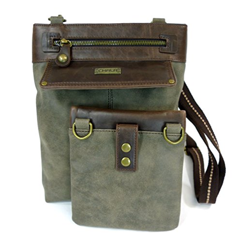 Chala Gemini Vegan Leather Crossbody Bag "Owl" Stone Gray #TOP5